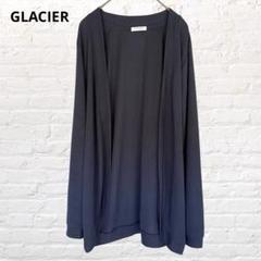 GLACIER♡グラシア 長袖カーディガン ロング丈 羽織 ネイビーL 古着