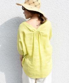 極美品✨定価１.４万❤️　イエロー　麻　シップス　サフィランリネンブラウス◇