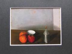 岸田劉生、【静物（赤林檎三個、茶碗、ブリキ罐）】、新品高級額 額装付 Yahoo!オークション - 岸田劉生 【静物（赤林檎三個 茶碗 ブリキ