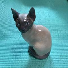 ロイヤルコペンハーゲン フィギュリン 置物 猫 二匹 じゃれ合う