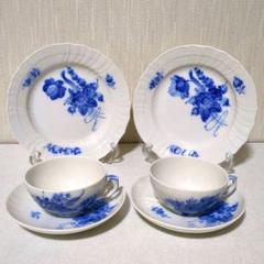 コペンハーゲン 青い花柄の陶器製平皿 2枚セット CATEGORY ブルーフラワーBlueFlower/ヴィンテージ