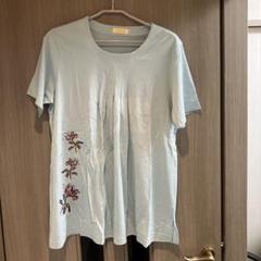 【FEILER】✳︎かわいい花柄リネン混 ニットチュニック✳︎Lサイズ FEILER】✳︎かわいい花柄リネン混 ニットチュニック✳︎Lサイズ