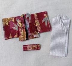 オビツ11 ねんどろいど どーる　着物　浴衣　ob11服　レッド　赤