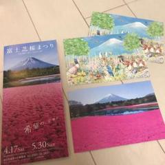 富士山 芝桜 ピーターラビット ポストカード 富士芝桜まつり