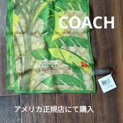 【新品未使用】アメリカで正規店にて購入　COACH スカーフ　テントウ虫柄 新品未使用】アメリカで正規店にて購入 COACH スカーフ テントウ