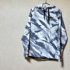ナイキ L 灰色 パーカー Dri-FIT 総柄 秋冬 カジュアル 迷彩柄 総柄