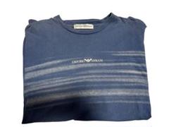 Emporio Armani ストライプ Tシャツ 青