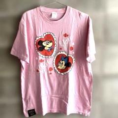 古着(used) ノスタルジカ ミッキー&ミニー TシャツDisney ピンクのサムネイル