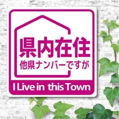 県内在住 都道府県 他府県ナンバー 県内在住 マグネット ステッカー
