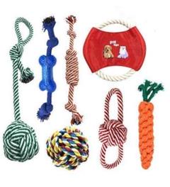 新品 犬用品 犬おもちゃ ロープ 7点セット