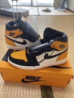 NIKE Air Jordan 1 ブラック/イエロー ハイカット - メルカリ