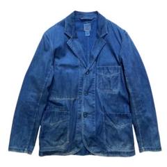 フランス製 ARPENTEUR 藍染め デニム テーラードジャケット 48 フランス製 ARPENTEUR 藍染め デニム テーラードジャケット 48