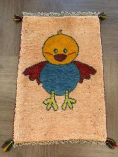 ギャッベ 80x54cm ペルシャ絨毯 手織り ギャベ 玄関マットラグ 絨毯