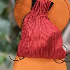 【トキ】プリーツプリーツ】赤いプリーツデザインリュック 2025年最新】ISSEY MIYAKE レディース リュック・バックパックの