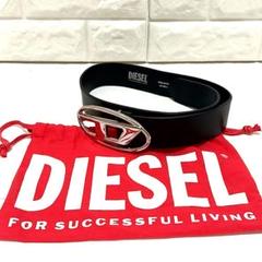 新品未使用 DIESELレディース 黒 レザーベルト メタルバックル 新品未使用 DIESEL ブラックレザーベルト - メルカリ
