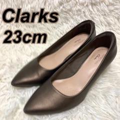 【美品】CLARKS クラークス フラットパンプス ポインテッドトゥ 美品】CLARKS クラークス フラットパンプス ポインテッドトゥ