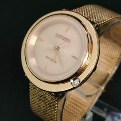 極美品　CITIZEN　シチズン　アンビリュナ　ゴールド　ダイヤ　時計　ソーラー