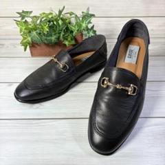 1279【美品】ルタロングリース ビットローファー バブーシュ レザー 黒 24
