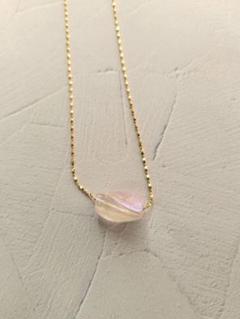 ミックスカラー　サージカルステンレス　ネックレス　ゴールド　アクリルパーツ