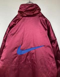 90s NIKE/ナイキ ベンチコート銀タグ ワインレッド 赤紫 アウター