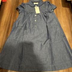 値下げしました！新品未使用⭐︎クミキョク　デニム風ワンピース 130