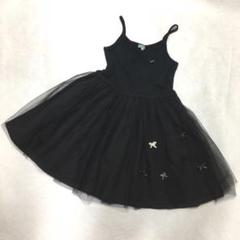 トッカ 100cm キャミチュールワンピース リボン 黒