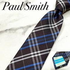 【極美品】ポールスミス ネクタイ チェック柄 ネイビー 定番柄 2025年最新】Paul Smith 柄・デザイン：チェック メンズ