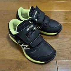 YONEX パワークッション キッズシューズ ブラック×ライム 20cm