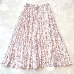 美品　ミシェルマカロン　花柄プリーツスカート