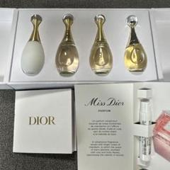 Dior J'adoreジャドールミスディオールミニチュアバースデーギフトセット Diorの香水(レディース) ジャドール オードゥ パルファン他、3