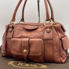 TOD’S トッズ　レザー　ミニボストンバッグ　カデナ　南京錠付き　肩掛け 美品】TOD'S トッズ ハンドバッグ ミニボストンカデナ&鍵 レザー