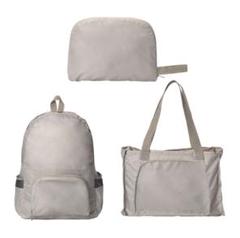 ☆新品☆【折りたたみバッグ 】リュック　ハンドバッグ　旅行　ベージュ