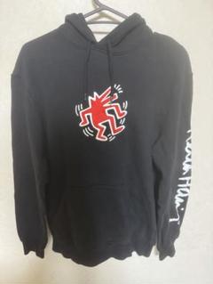 Keith Haring黒パーカー - メルカリ