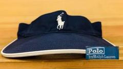 90s当時物❗️POLO SPORT 激レア サンバイザー（ネイビー） 90s vintage ❗️POLO SPORT 激レア サンバイザー（ネイビー