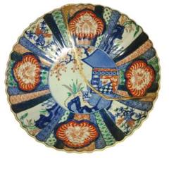 古伊万里　芙蓉手楼閣文菊皿　難あり　金継ぎ m37631077095_1.jpg?1708613385