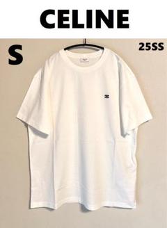 25SS【新品】CELINE セリーヌ トリオンフ刺繍 ロゴルーズＴシャツ S