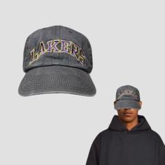 90s STARTER LAKERS Cotton Cap Fade Black