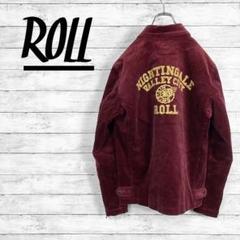 ロール 刺繍コーデュロイジャケット 中綿 ワインレッド メンズ Lサイズ ロール 刺繍コーデュロイジャケット 中綿 ワインレッド メンズ L