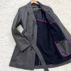 美品✨HUGO BOSS ヒューゴボス トレンチコート ベルト付 グレー 46 美品✨HUGO BOSS ヒューゴボス トレンチコート ベルト付 グレー