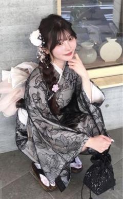 GRL グレイル3点セット2Wayチュール花柄セパレート浴衣[tu1512