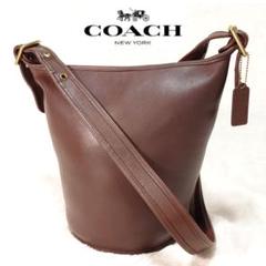 極希少 90s 赤 スエード OLD COACH オールドコーチ バケツ バッグ USA製 COACH オールド コーチ バケツ型 レザー ショルダーバッグ