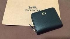 ⭐️新品未使用品✨COACH レザー ロゴブラック長財布 新品 コーチ COACH 長財布 BRAZZA 黒 ロゴ 財布 レザー 凸凹