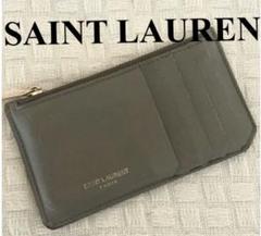 新品未使用✨SAINT LAURENT フラグメントケース　レザー　グレー yl-743107aabvp1000_1.jpg