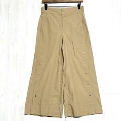 ZARA ザラ　スタッズ ガウチョパンツ　ウエストゴム　薄手　ベージュ　S