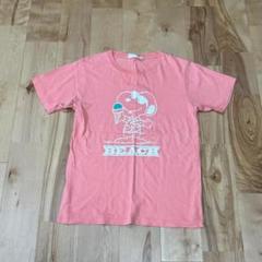 PEANUTS スヌーピー プリントTシャツ ピンク 半袖 M