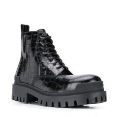 BALENCIAGA スネークパターンバイカーブーツ