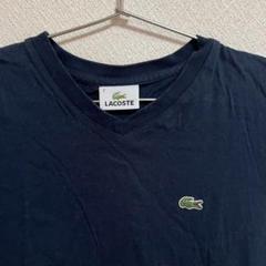 【LACOSTE】ラコステ Tシャツ　紺色　半袖　トップス　xs レディース