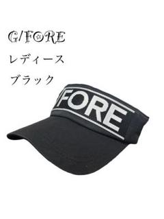 G/FORE ジーフォア レディースサンバイザー ビッグロゴ　ブラック