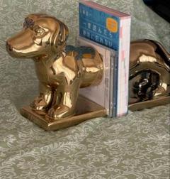 希少品！50's〜60's アメリカアンティーク　犬のブックエンド置物USA VINTAGE ANTIQUE BOOKENDS DOG ヴィンテージ アンティーク