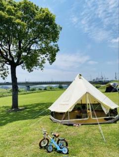 【早い者勝ち、値下可能】KingCampTCベルテント（400cm 4-6人用） 早い者勝ち】KingCampベルテント（400cm 4-6人用） - メルカリ